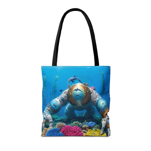 Premium Coral Creature Tote Bag with Reinforced Stitching for Adults2