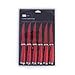 Domestic Corner - 6 Piece Steak Knife Set - Stainless Steel Blades - Red