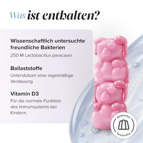 Probiotika für Kinder | Darmbakterien | 30 Gummibärchen | Novomins – Ansicht 3