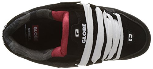 Image of Globe Men's Skateboarding Shoes, Multicolor Black Red, 9 UK