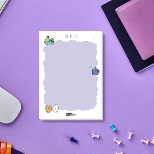 Image of PAPBOO Easy to carry Cute A6 Size Tear-off Notepads,90 Sheets,100 GSM, Gift(Be Kind)