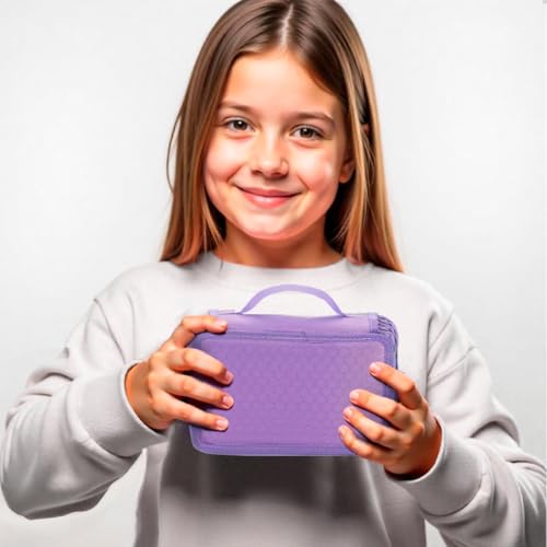 Estojo Escolar Box Grande Organizador Necessaire Compartimento Divisorias Bolsinha Porta Caneta Lapi