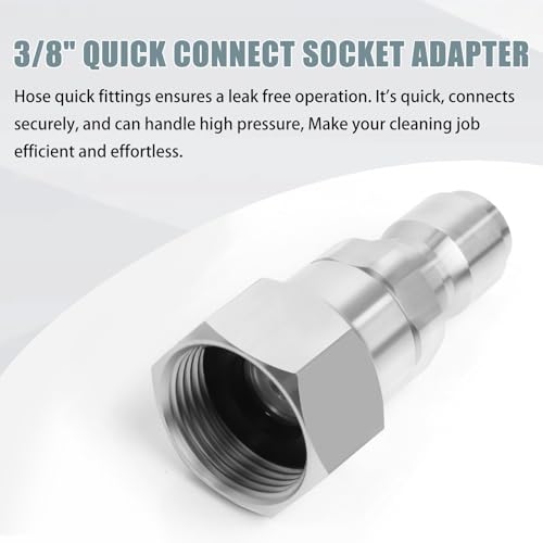 Image of Pressure Washer Quick Connect Swivel Fitting M22 to 3 /8 inch Quick Connect for Pressure Washer, 5000 PSI