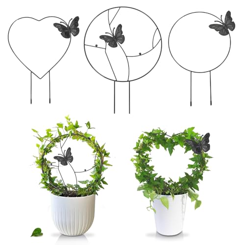 DTOFOOT 3Pack Trellis for Climbing Plants Indoor, Rust-Proof Trellis for