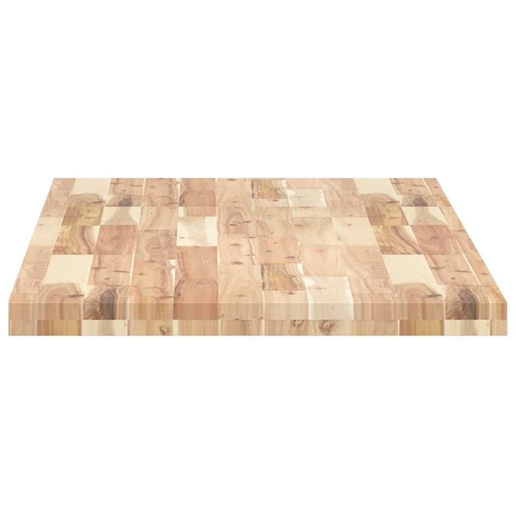 Rechteckige Tischplatte 140x60x4 cm aus massiver Akazie, unbehandelt, geeignet für Esstische, Bistrotische, Couchtische, Küchen, Wohnzimmer, Garten, DIY, Renovierung, Zubehör