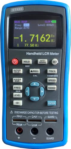 East Tester Et433 Handheld Inductance Meter Capacitance Meter To Measure Components ; Accuracy 0.2%; 5 Digit Display Inductance Meter (Et433) #TOP5