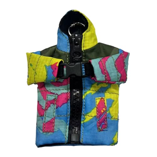 Llavero de abrigo, dije para bolso, opciones ligeras de llevar, textura suave, cierre de cremallera, bonito abrigo para mochilas, bolsas de hombro, bolso, maleta, 8.2 x 5.3 pulgadas