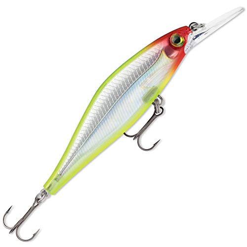 Rapala Shadow Rap Shad Deep Lure with Two No. 6 Hooks, 1.5-1.8 m Swimming Depth, 9 cm Size, Clown
