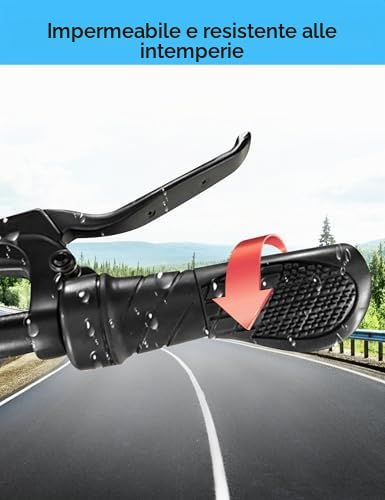 Manopole per Manubrio con Acceleratore a Mezza Torsione, Acceleratore a Mezza Torsione a Mano per Bici Elettrica, Impugnatura Acceleratore con Controllo della velocità