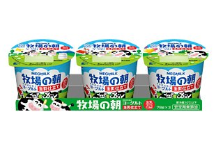 MEGMILK 牧場の朝ヨーグルト 生乳仕立て 78g×3個パック《6セット》