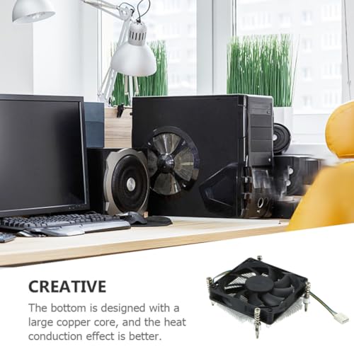 Ventilador de CPU Milisten con núcleo de cobre y aluminio para refrigeración silenciosa en PC 6