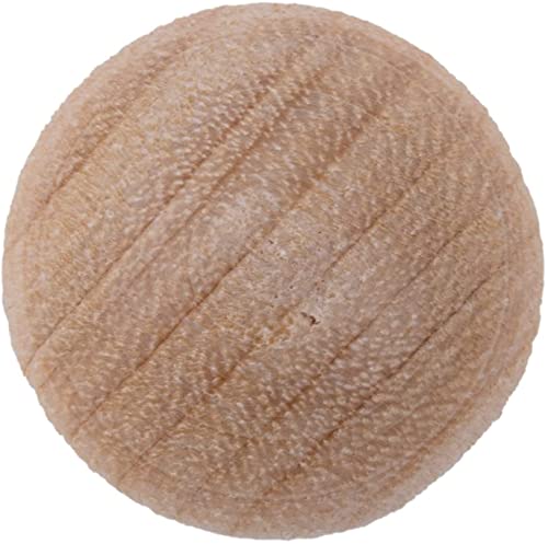 Image of Mushroom Birch Screw Hole Button Plugs | 1 /2 inch Diameter | Pack of 50 Approx. | Wood Turned End Grain Round Mushroom Head with Shoulders | UA-092-BW