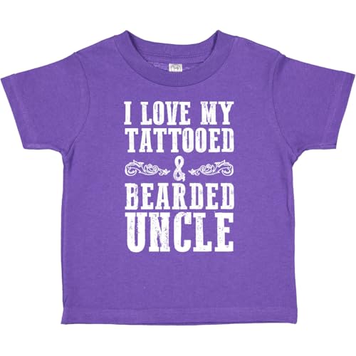 inktastic I Love My Tattooed & Bearded Uncle Toddler T-Shirt