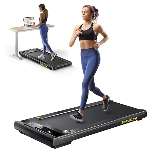 walking pad under desk treadmill for homeoffice with app amp remote control led touch screen small portable walking jogging running machine 300lbs capacity compact walking treadmills