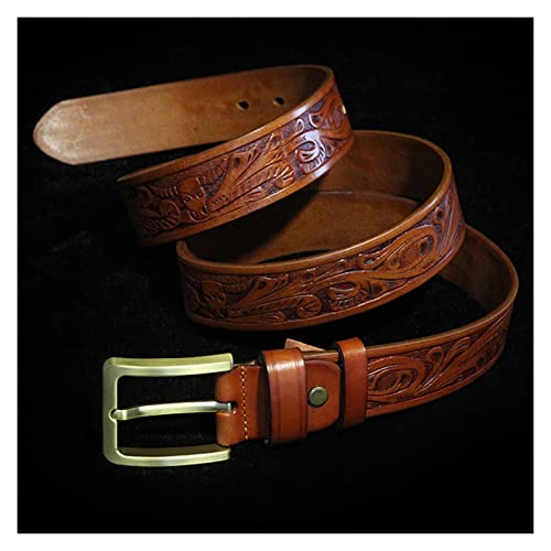 Copper Buckle Belts For Men Cowskin Genuine Leather Belt For Men3
