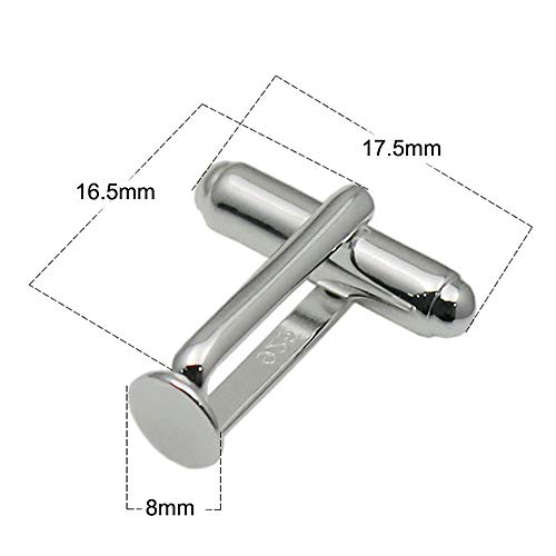 Base para mancuerna de plata sólida 925 miniatura 2