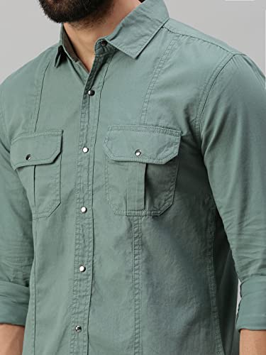 Image of Peppyzone Men's Regular Fit Cargo Shirt