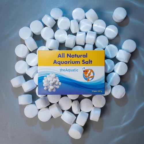 Image of Premium Aquarium Salt, Aquarium Salt Freshwater Tablets for Aquarium Water Treatments Essential Supplies (15 Tablets)