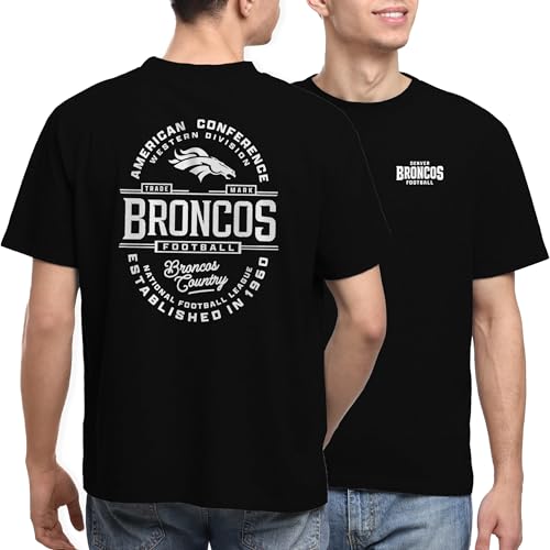 Junk Food NFL - Denver Broncos - Heritage Type - Officially Licensed Adult Short Sleeve Fan Tee for Men and Women