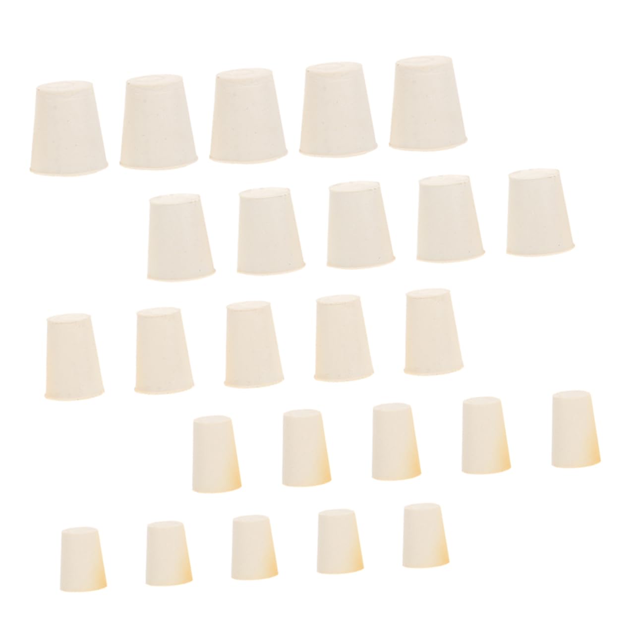 Tappi in Gomma Piena Conica Beige 50 Pezzi per Bottiglie