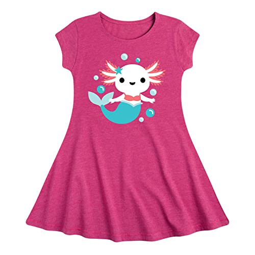 Axolotl Mermaid - Toddler & Youth Girls Fit & Flare Dress