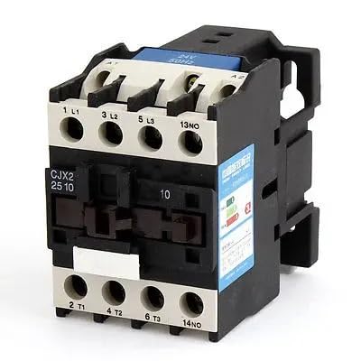 Contacteur CA triphasé CJX2-25 24V avec contact 1NO à haute conductivité