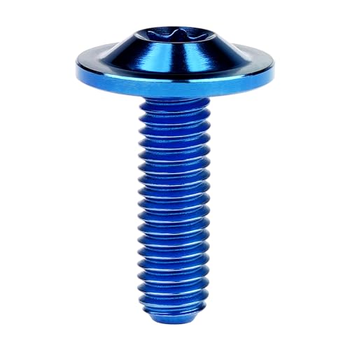 Image of Titanium Bolt Torx Head M6x10 15 20mm Screw for Bicycle Motorcycle Car Modification Pack of 6 (Anode Blue, M6x20mm)