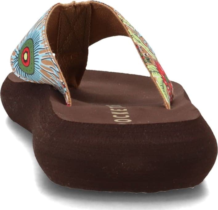 Rocket Dog Damen Spotlight Sandale – Bequem Mit EVA-Fußbett, Bunte Fransenträger