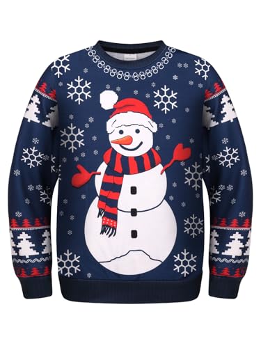 GRAJTCIN Ugly Couples Christmas Sweater Adult Funny 3D Print Cat Elk Dog Christmas Party Cosplay