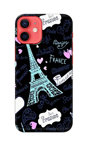 Image of PRINTFIDAA Lovers Famous Place Eiffel Tower in Paris Printed Designer Hard Back Case Cover for Apple iPhone 12 / iPhone 12 Pro (6.1 inch), A2403, A2172, A2402, A2407 -(SS) MVN1003