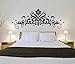 KDSMFA - Adesivo da parete per testiera barocca per camera da letto, decorazione murale rimovibile con fiori in vinile, 57 x 22 cm