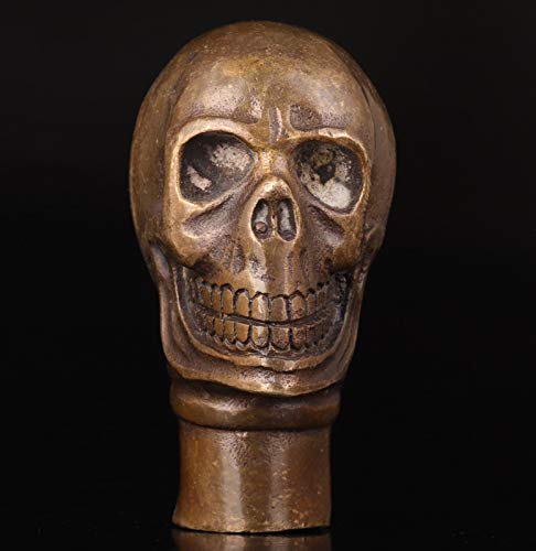 Statue de tête de crâne en bronze pour personnaliser votre bâton de marche lors de vos sorties