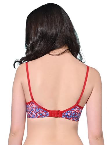 Image of FIMS - Fashion is my style Women Cotton Blend Padded Non-Wired Everyday Bra Pack of 1 Cup- B Multicolor