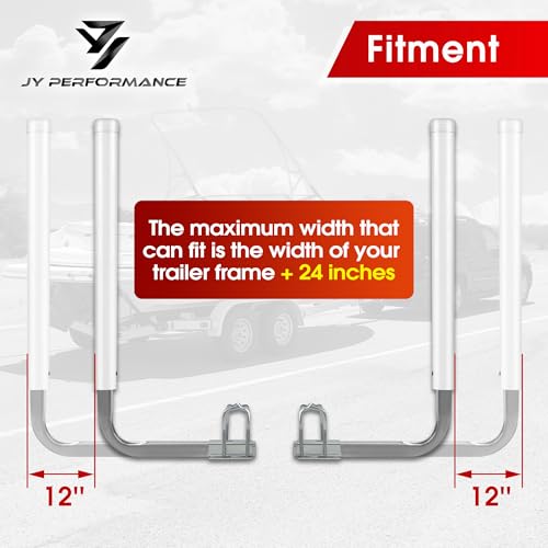 JY PERFORMANCE Boat Trailer Guide-ons, 40"/48" Adjustable, Rustproof Electro-Galvanized Steel Trailer Guide ons, Trailer Guides with White PVC Pipes, for Ski Boat, Fishing Boat, Sailboat Trailer 2PCS by JY PERFORMANCE - Image 5