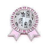 Quantité : 1 épingle Broche avec illustration de cage d\'oiseaux Rose, M, Métal