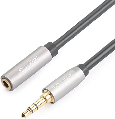 WAYTCG 3.5mm Stereo Audio Extension Cable (15 feet/4.6m) - Male to Female Aux Extension Cable [24K Gold Plated Connectors] for Headphone, Phones, Speakers, Tablets, PCs, MP3 Playe and More Devices