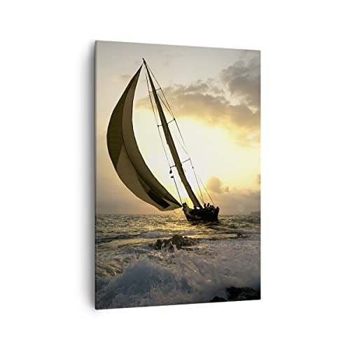 Grand tableaux decoratifs muraux coucher du soleil pour deco salon contemporain
