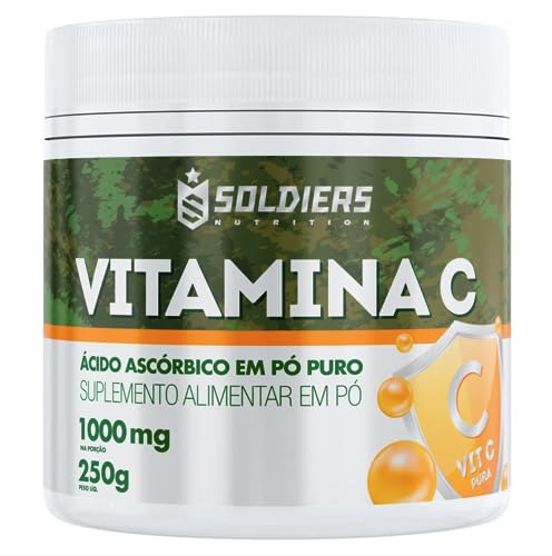 Vitamina C - Ácido Ascóbico 250g - 100% Puro Importado - Soldiers Nutrition