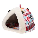 HAPINARY シー小動物用保温寝袋 ハムスター モルモット ウサギ用 冬の暖かい巣 ペットハウス 室内用休憩ベッド