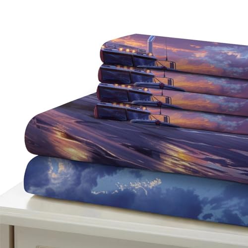 Housse de couette tracteur 3D en microfibre zippée Super King