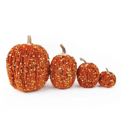 Calabazas artificiales falsas que no se pudren para tu decoración otoñal de mesa 4