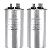 uxcell Run Capacitor Round CBB65 40uF 40mfd 450V AC 40/85/21 Aluminum Case with Terminal for Air Conditioner Compressor Motor Heat Pump Condenser 2Pcs