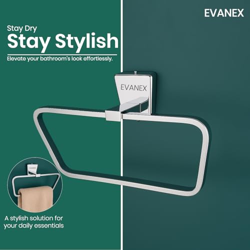 Image of EVANEX EVANEX Towel Ring /Napkin Holder for Bathroom /304 Stainless Steel Towel Hanger for Wash Basin /Rust Proof Towel Holder /Corrosion Resistant Bathroom Accessories Set