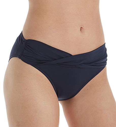 Seafolly Women's Goddess Twist Band Bikini Bottom,Indigo,14 Aus/Nz 10 US