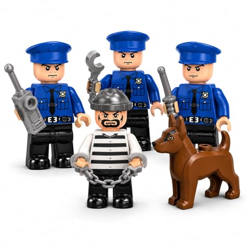 Image of City Police Building Blocks Set 368 PCS, 8 in 1 Police Station Truck Helicopter Car Toy Kit for Kids 6+, Educational STEM Construction Toy with Mini Figures, Creative Gift for Boys Girls