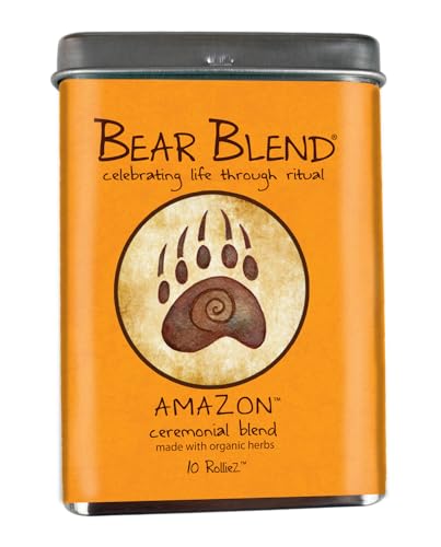 Bear Blend Rolliez - Amazon Flavor - Herbal Cigarettes - Nicotine-Free Tobacco Alternative (10 Count)