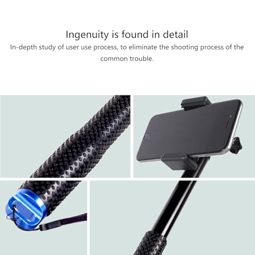 Brazo de extensión portátil para selfie, barra de extensión de aleación de aluminio de 19 pulgadas para capturar gran angular con cámaras de acción, palo invisible para selfie - imagen 4