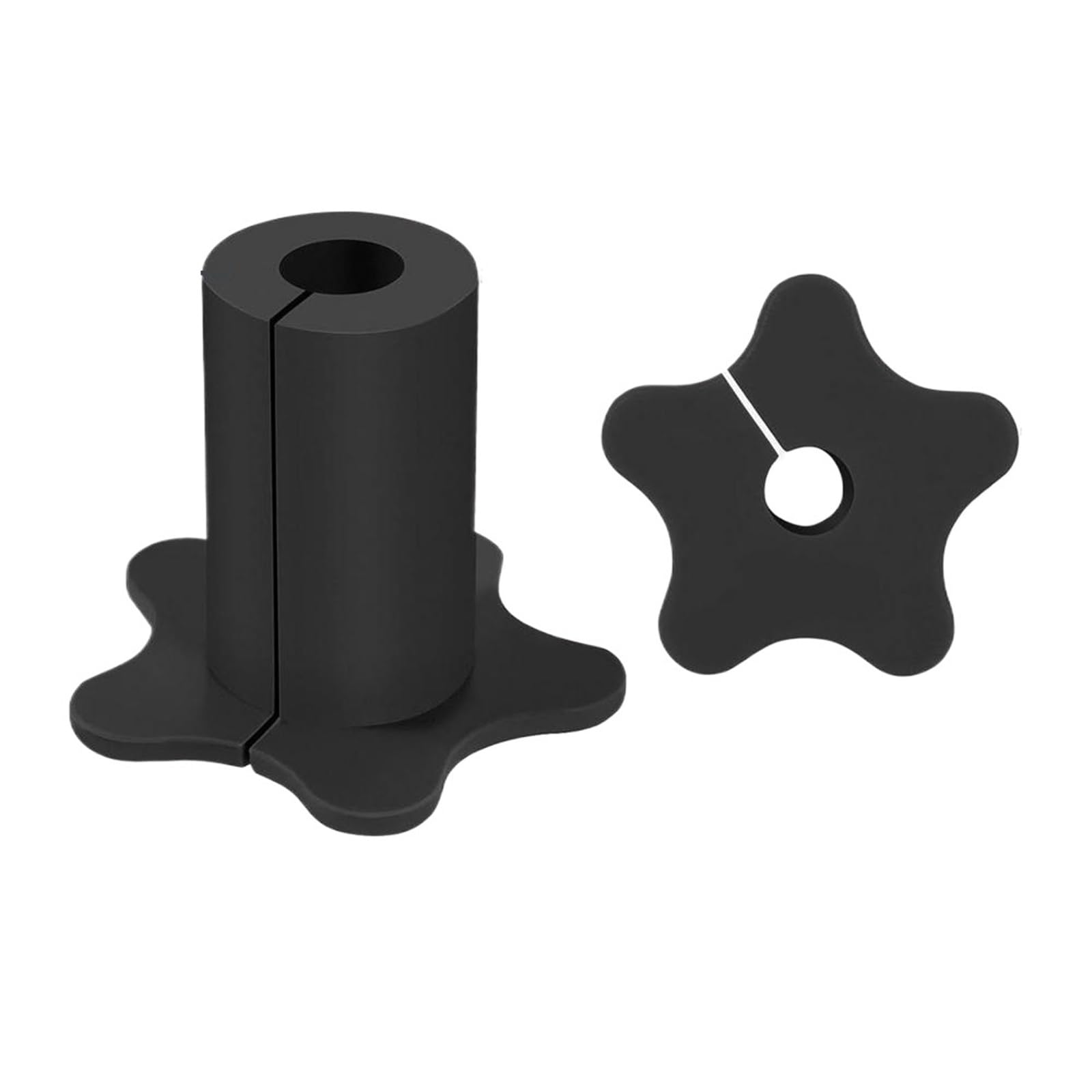 Maryear Black Grommets 20Pcs Cable Hole Grommet Silicone Pass Through Wall Star-Shaped Wire Pass-Through Management Solution For Home(Black)