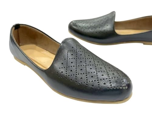 Image of Punjabi Mojaris Mens Shoes Cream Wedding for Groom,Traditional Indian Footwear Ethnic Peshawari Slippers