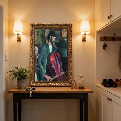 Impression sur toile The Cellist Modigliani cadre 40x60 cm - 5